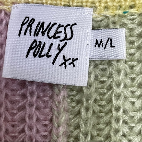 Princess Polly Naomi 90’s Cardigan Sweater | Size M/L | Multi Colored Oversized - Picture 8 of 10